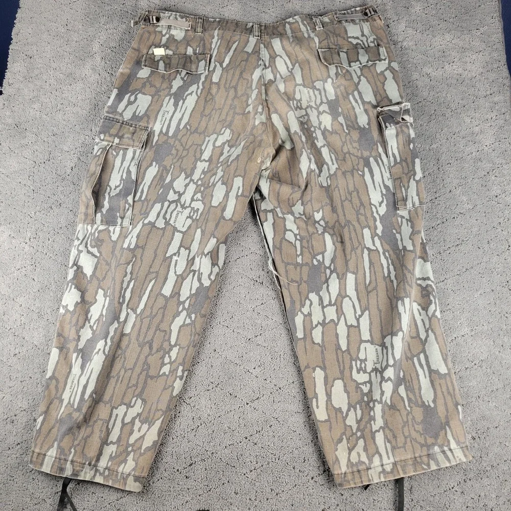 Vintage Duxbak Trebark Pants Mens 48x29 Camo Cargo Straight Leg Made In USA